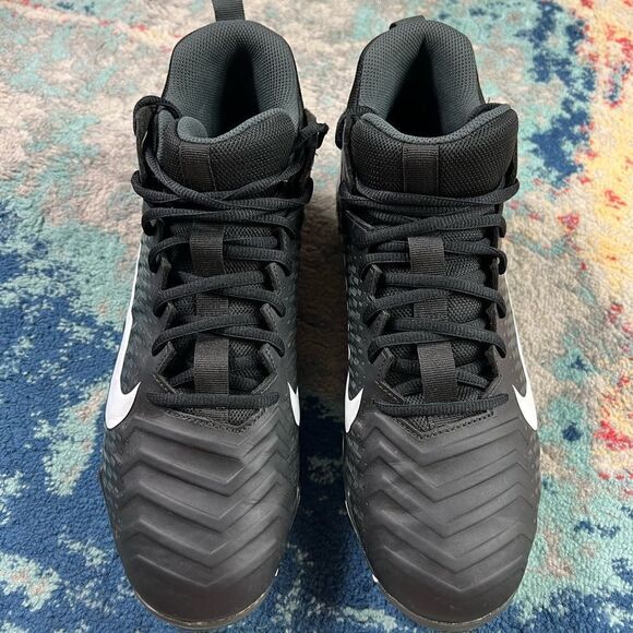 Nike Alpha Black Mens Cleats Size 9.5 AQ7653-001 - Picture 3 of 4